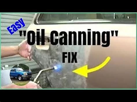 how to fix oil canning in sheet metal|oil can effect sheet metal.